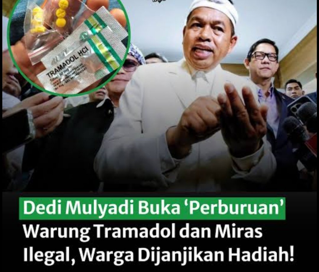 Warga Bisa Laporkan Penjual Tramadol dan Miras Ilegal Lewat Media Sosial, Dedi Mulyadi Siapkan Hadiah
